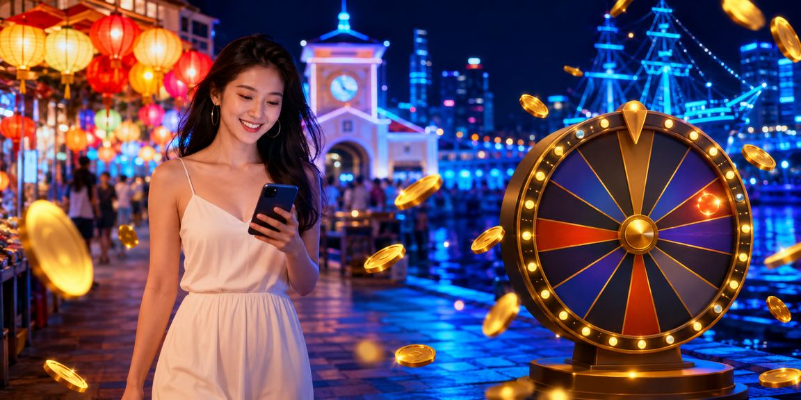 Không khí sôi động của chợ đêm Hồ Chí Minh bên cạnh bàn roulette trực tuyến trên điện thoại